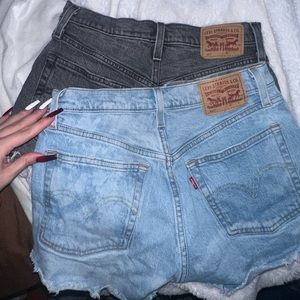 Two pairs of women’s 501 denim shorts.